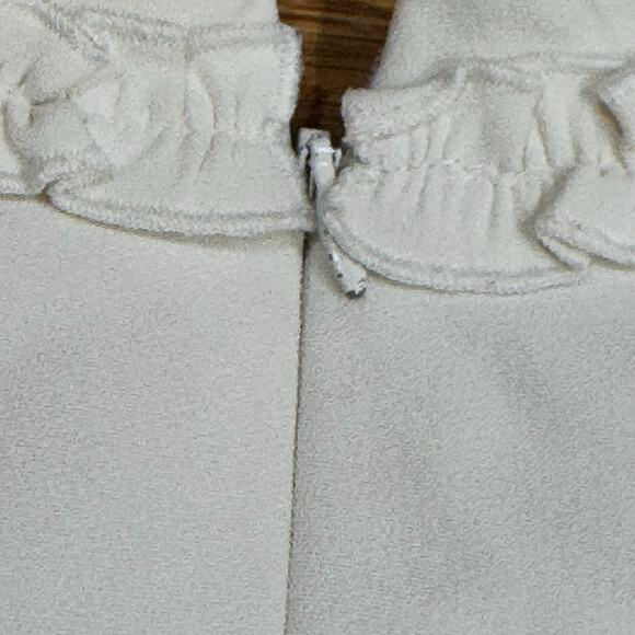 Alexis Tiered flared long sleeves London mini ivory Dress XS - Picture 9 of 11